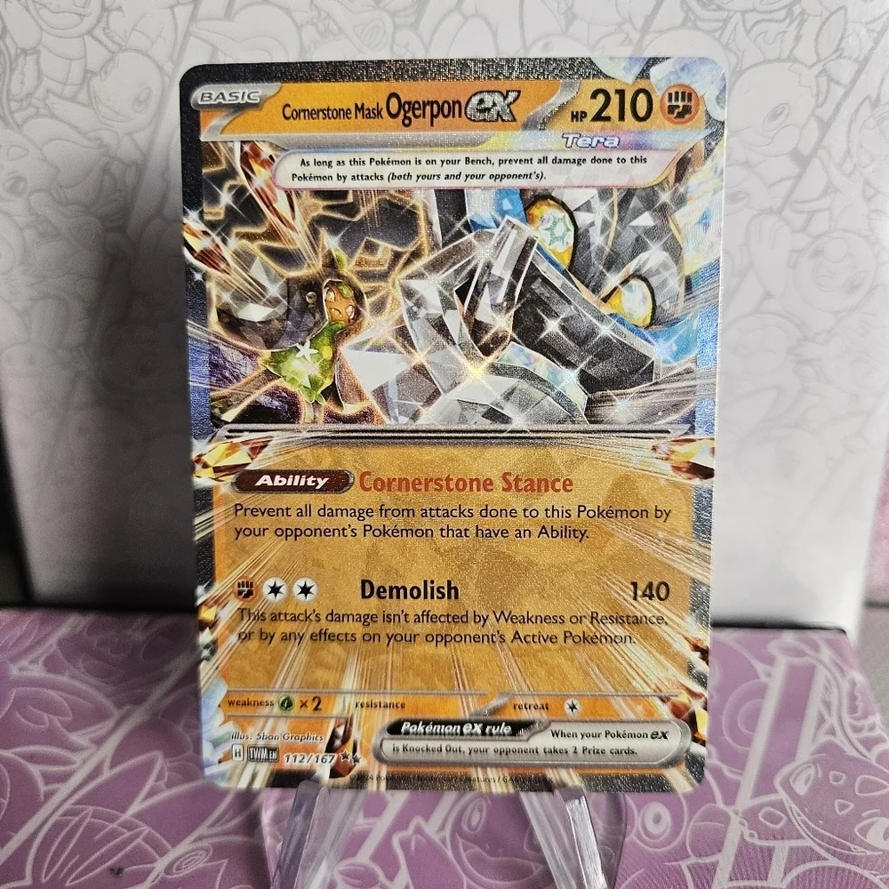 Cornerstone Mask Ogerpon EX 112/166 Pokemon TCG Holo Ultra Rare